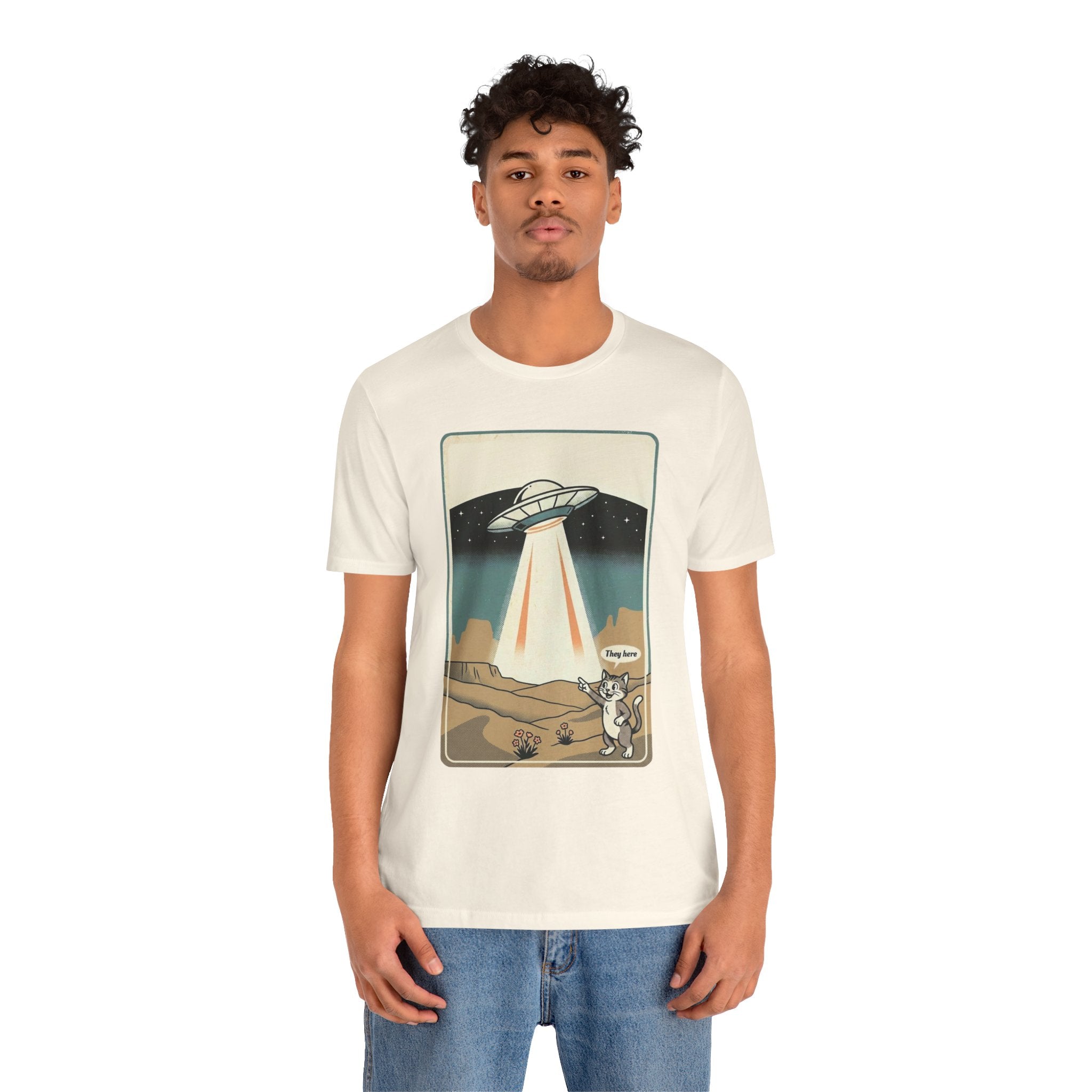 They Here Alien T-Shirt — Funny UFO ET Invader Tee