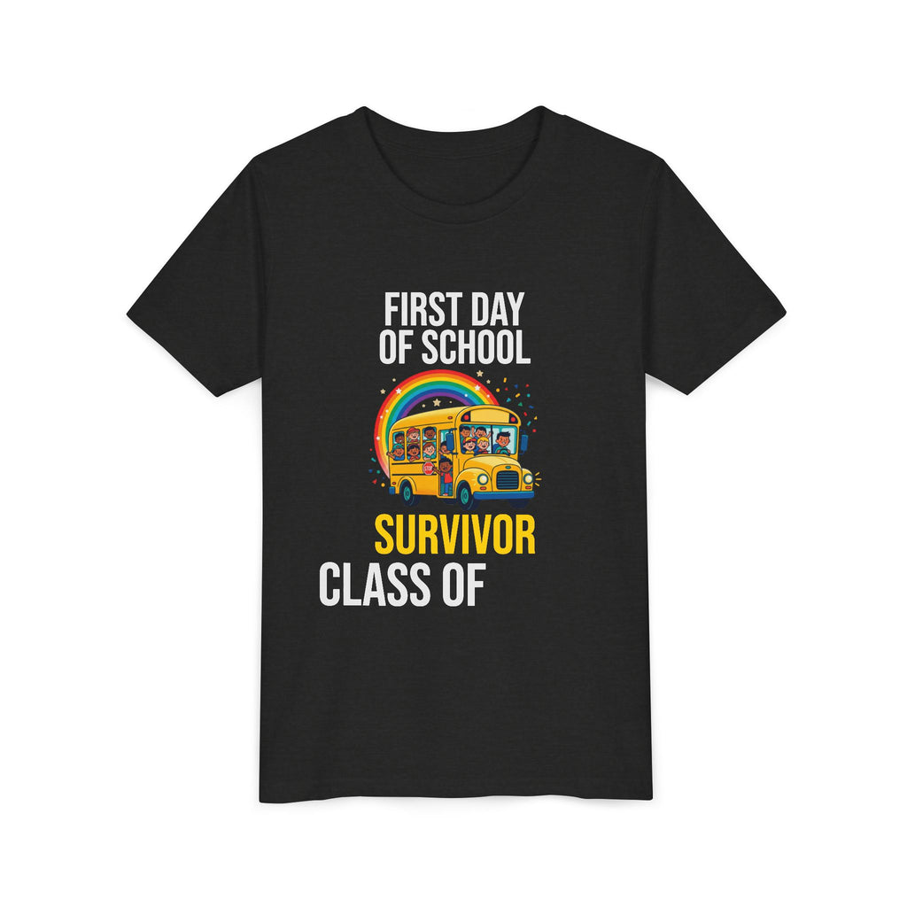 First Day Of School Survivor T-Shirt — Funny Back To School Kids Gift Tee