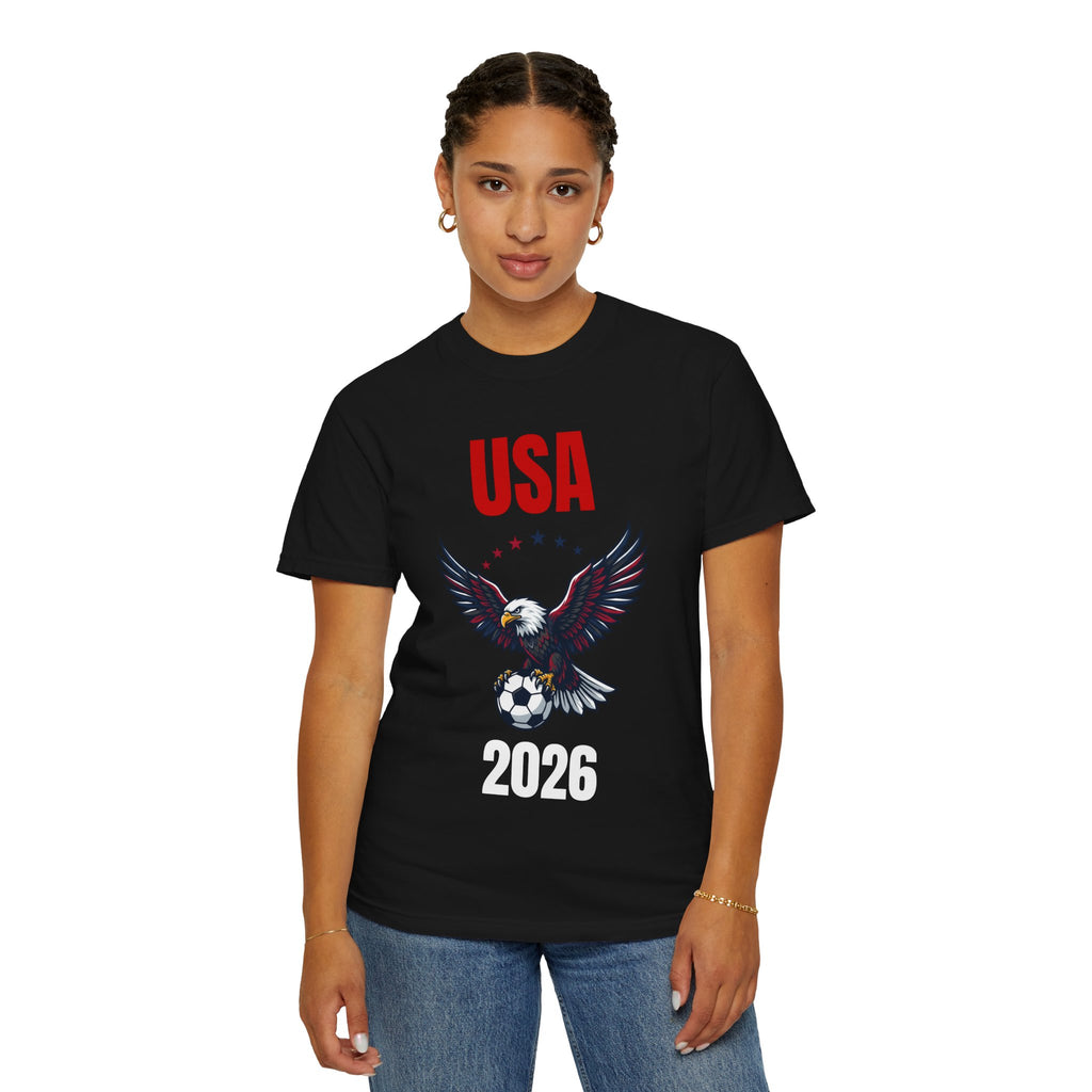 USA 2026 Eagle Soccer T-Shirt — Patriotic Men’s Women’s Team Fan Tee