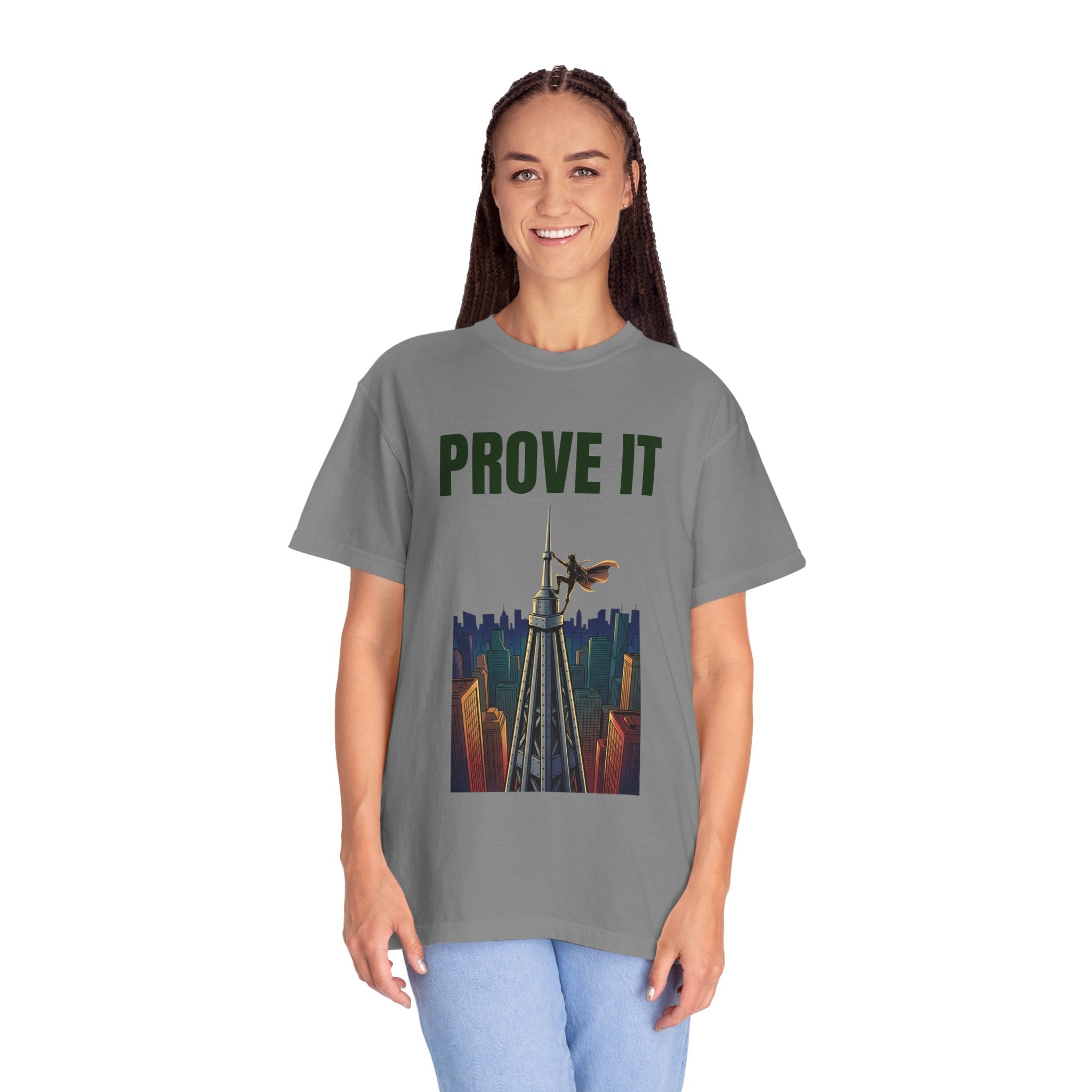 Prove It T‑Shirt — Parkour Rooftop Silhouette Graphic Tee