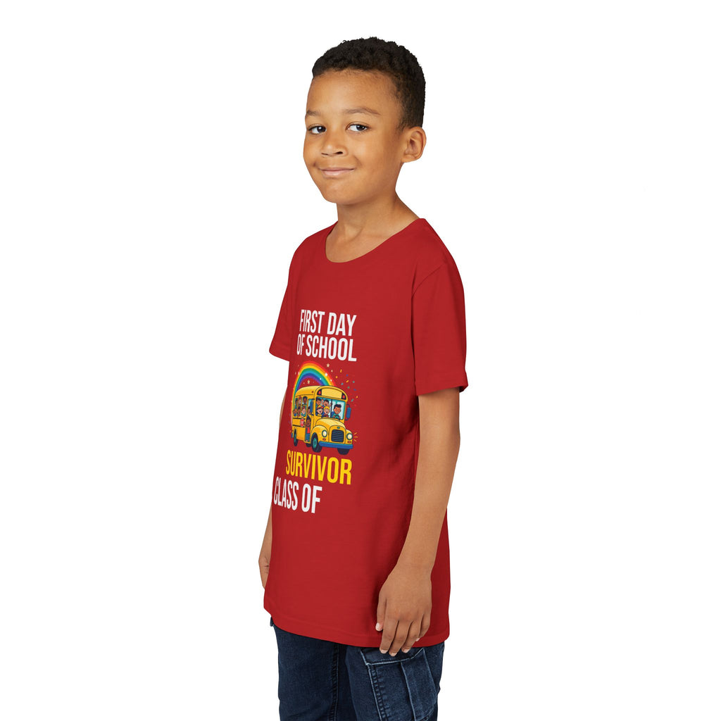 First Day Of School Survivor T-Shirt — Funny Back To School Kids Gift Tee