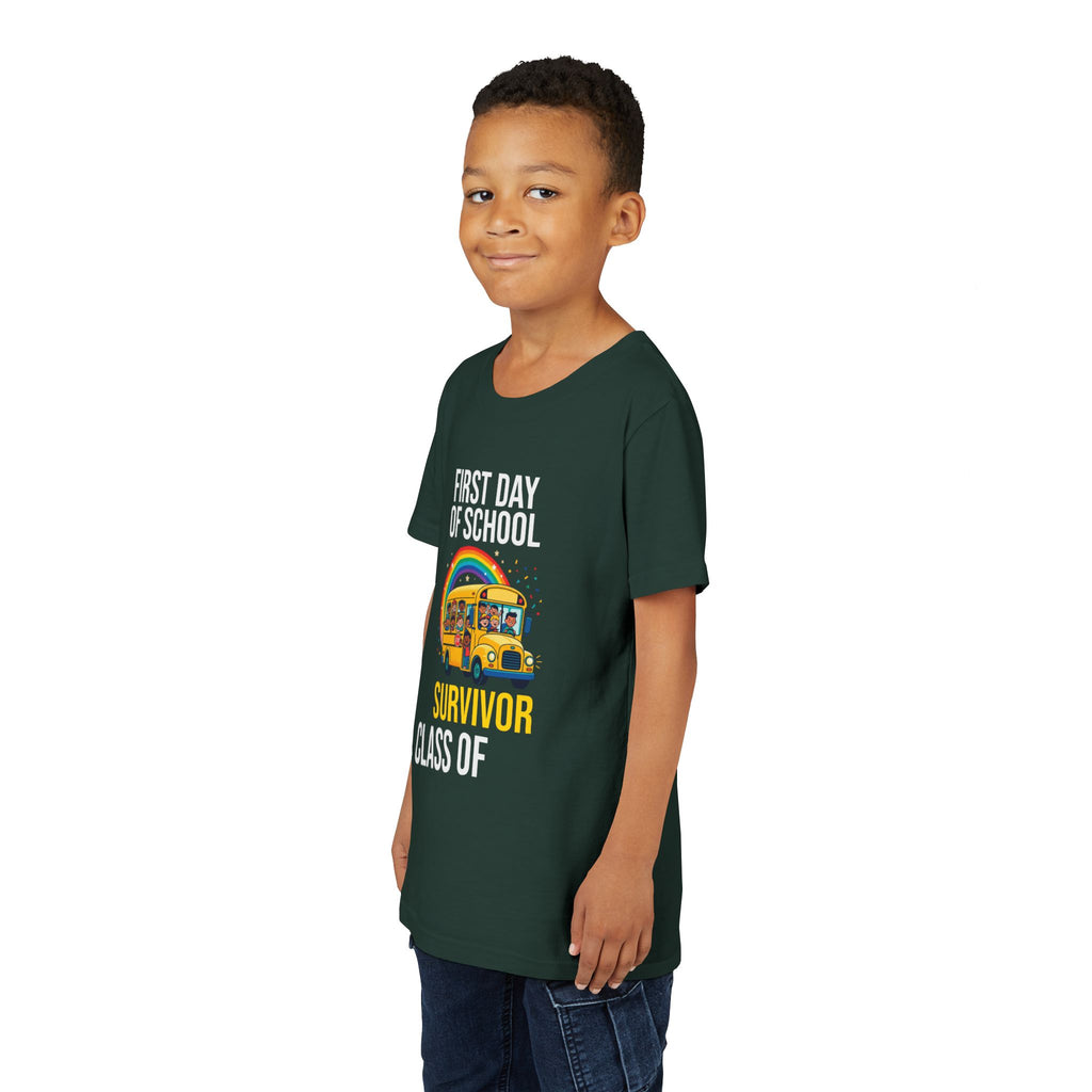 First Day Of School Survivor T-Shirt — Funny Back To School Kids Gift Tee