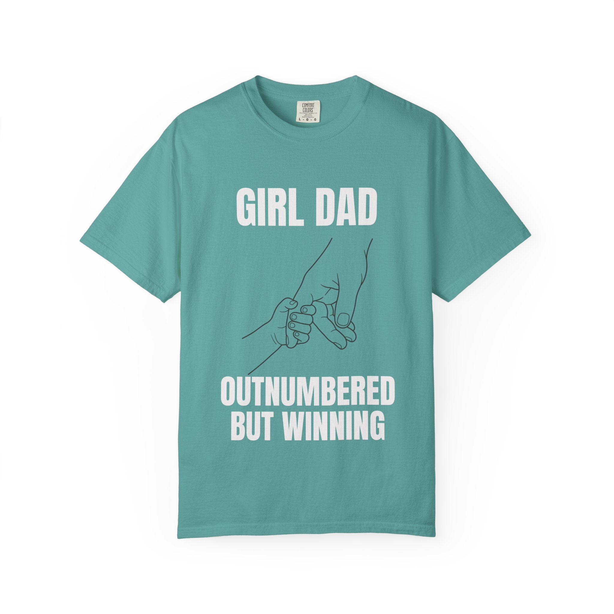 Girl Dad Outnumbered But Winning T-Shirt — Funny Father's Day Gift Tee