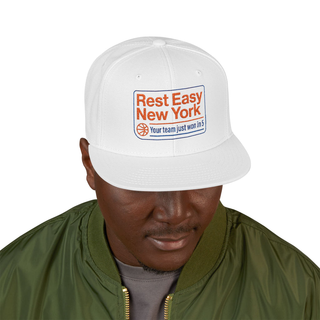 Vintage Lottery Ticket Embroidered Snapback Hat - Knicks in 5!