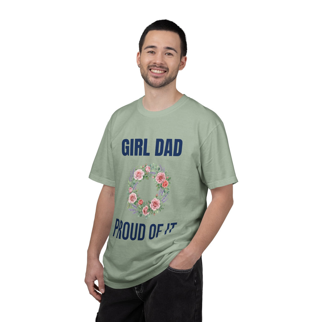 Girl Dad Floral Wreath T-Shirt — Proud Girl Dad Father's Day Gift Tee