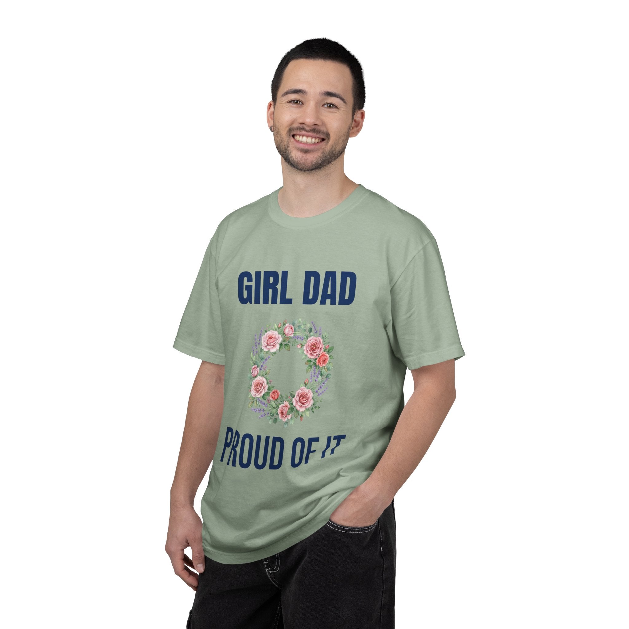 Girl Dad Floral Wreath T-Shirt — Proud Girl Dad Father's Day Gift Tee