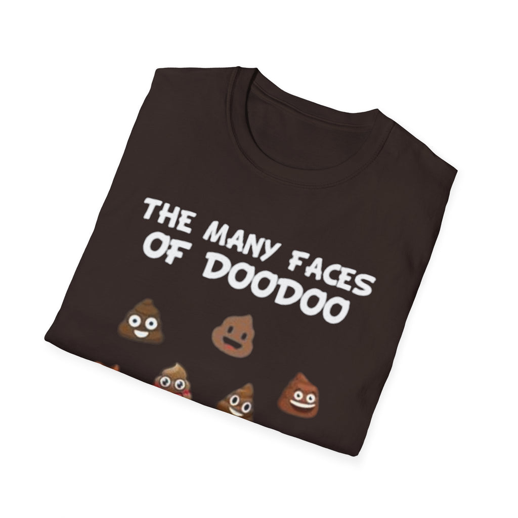 Funny Poop Emoji T-Shirt – "The Many Faces of Doodoo" Graphic Tee