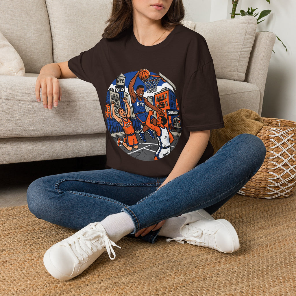 New York Hoops Run Cartoon Tee