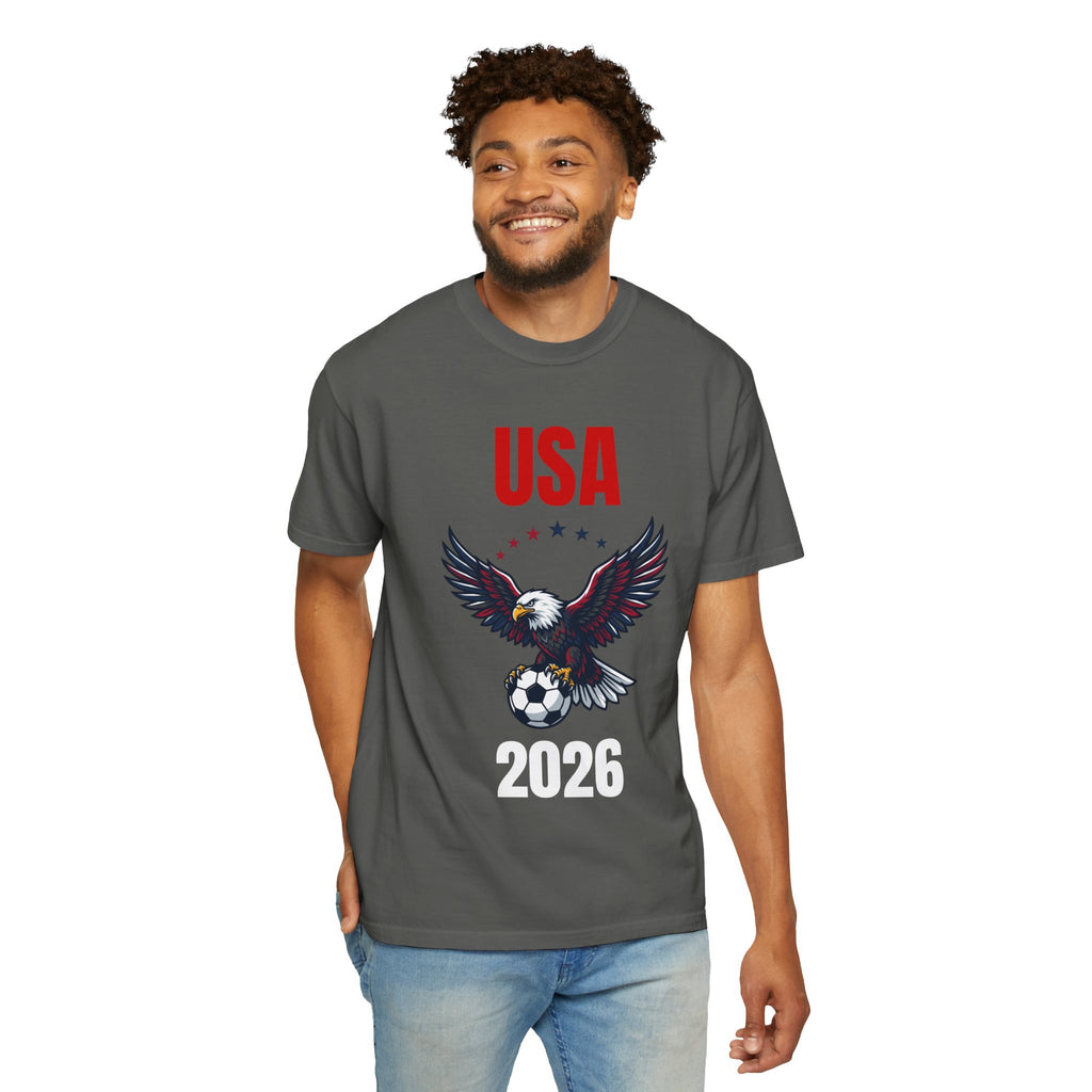 USA 2026 Eagle Soccer T-Shirt — Patriotic Men’s Women’s Team Fan Tee